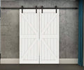 Black Sliding Barn Wood Door Hardware V4672