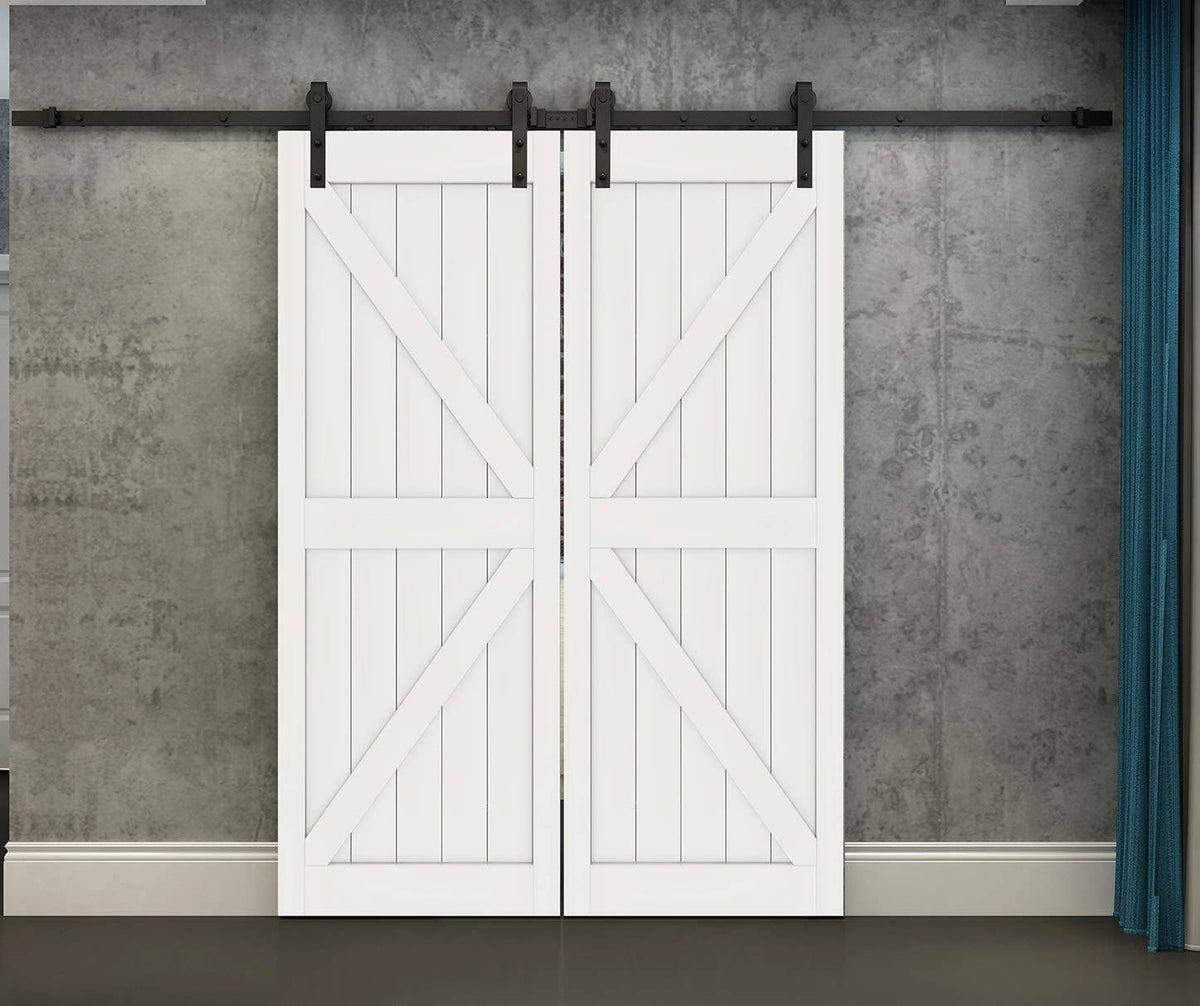 Black Sliding Barn Wood Door Hardware V4672