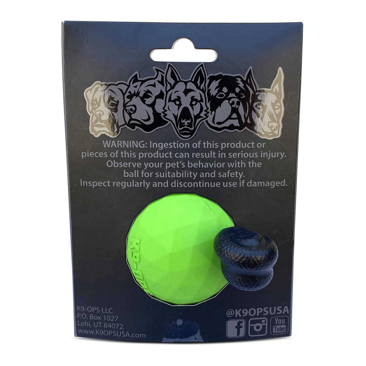 Solid Rubber Dog Ball on a Rope Tug Toy G9731
