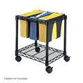 Black Wire File Cart with Tubs Q327892