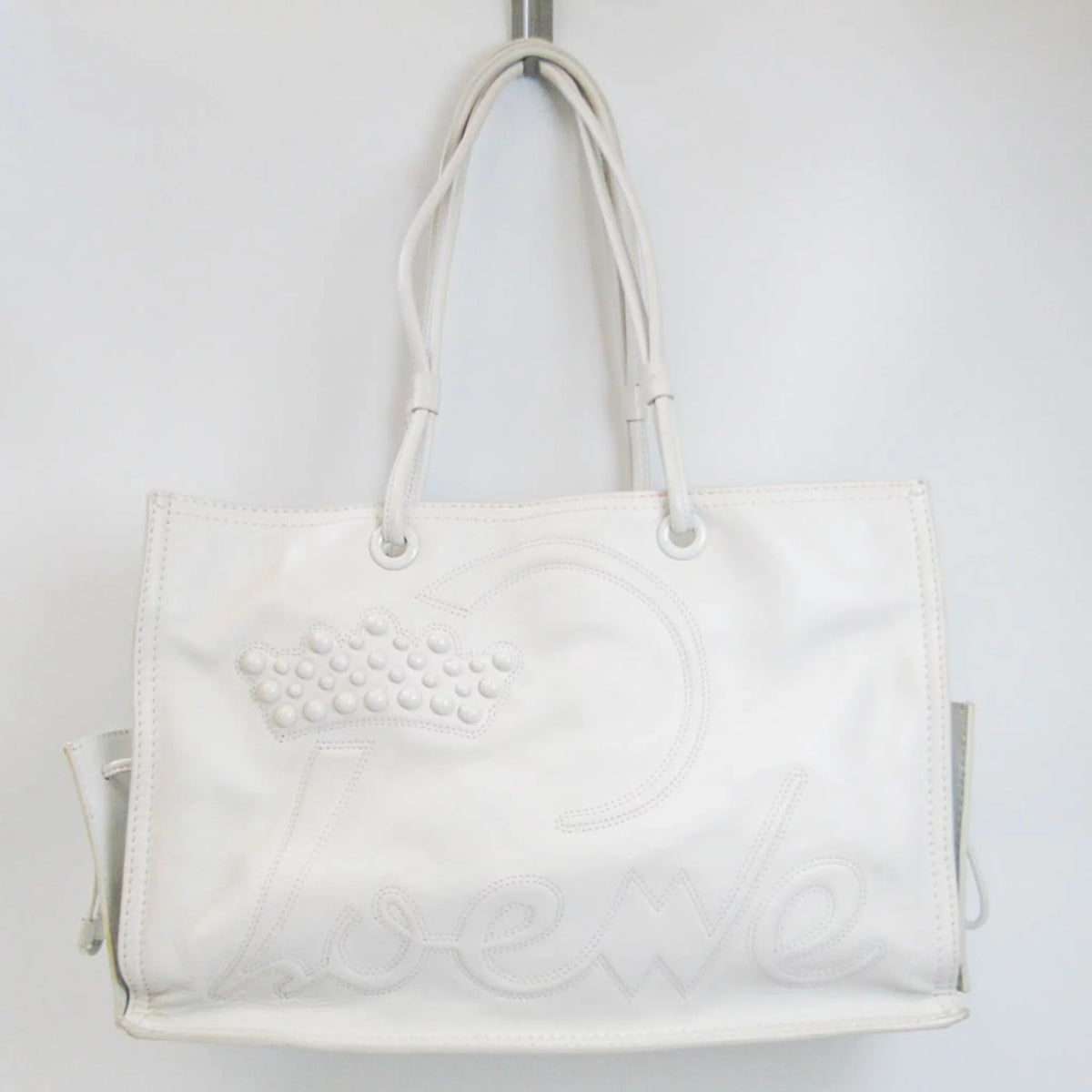 Pre-Owned White Leather Shoulder Bag K84720