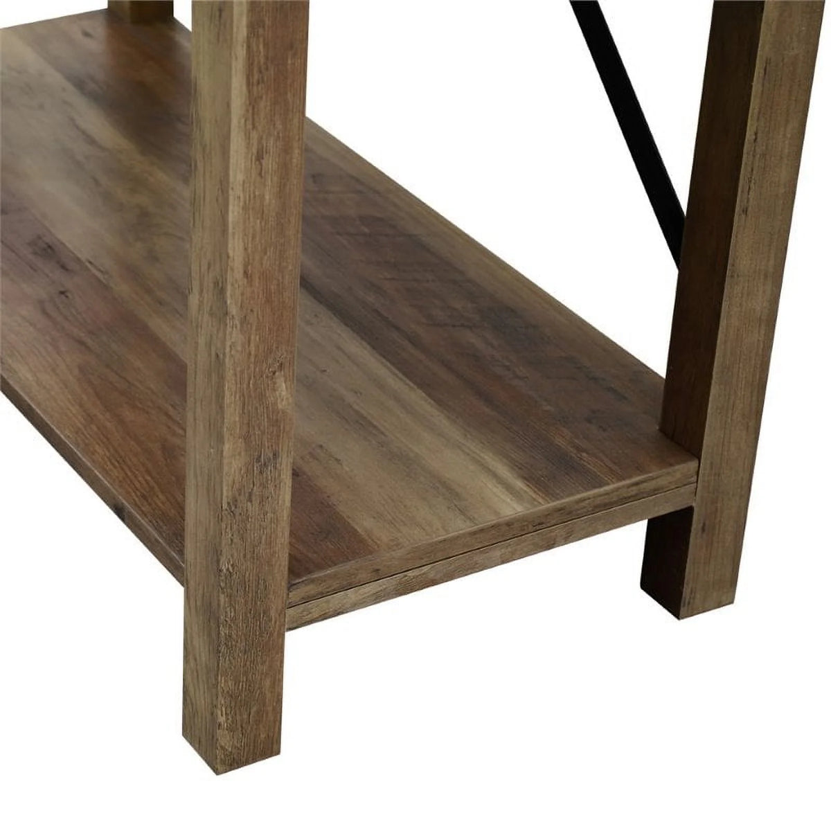 2 Piece Set with 58" TV Stand and Bookcase in Rustic Oak I46432