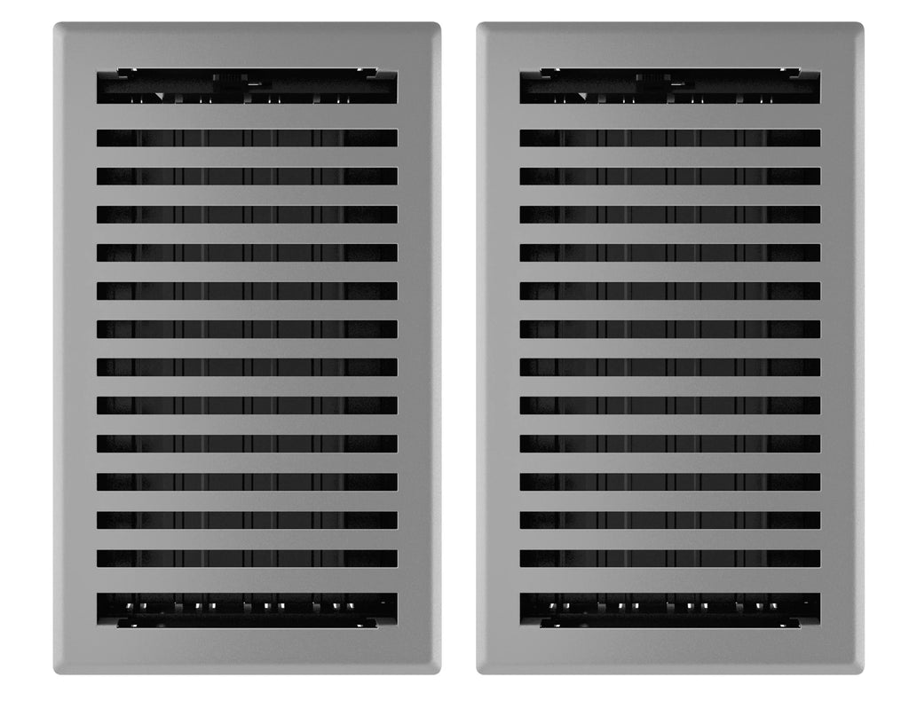 Grey Granite Metal Rectangular Air Floor Register 2 Pack A673501