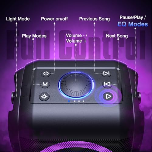 Portable Bluetooth Speaker Wireless Boom Box 180W Outdoor Speaker Y4670