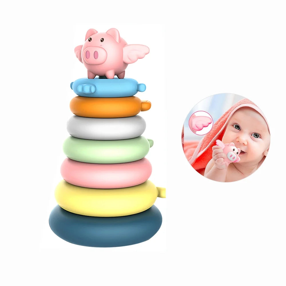 7 Pcs Soft Stacking Rings Toy U92059