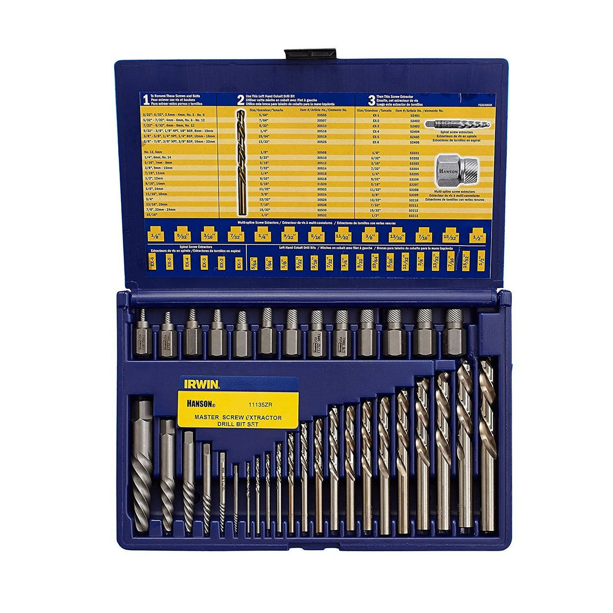 35-Piece Screw Extractor Drill Bit Set V171
