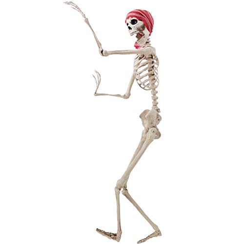 Life Size Skeleton with Glowing Eyes Posable Joints T896524