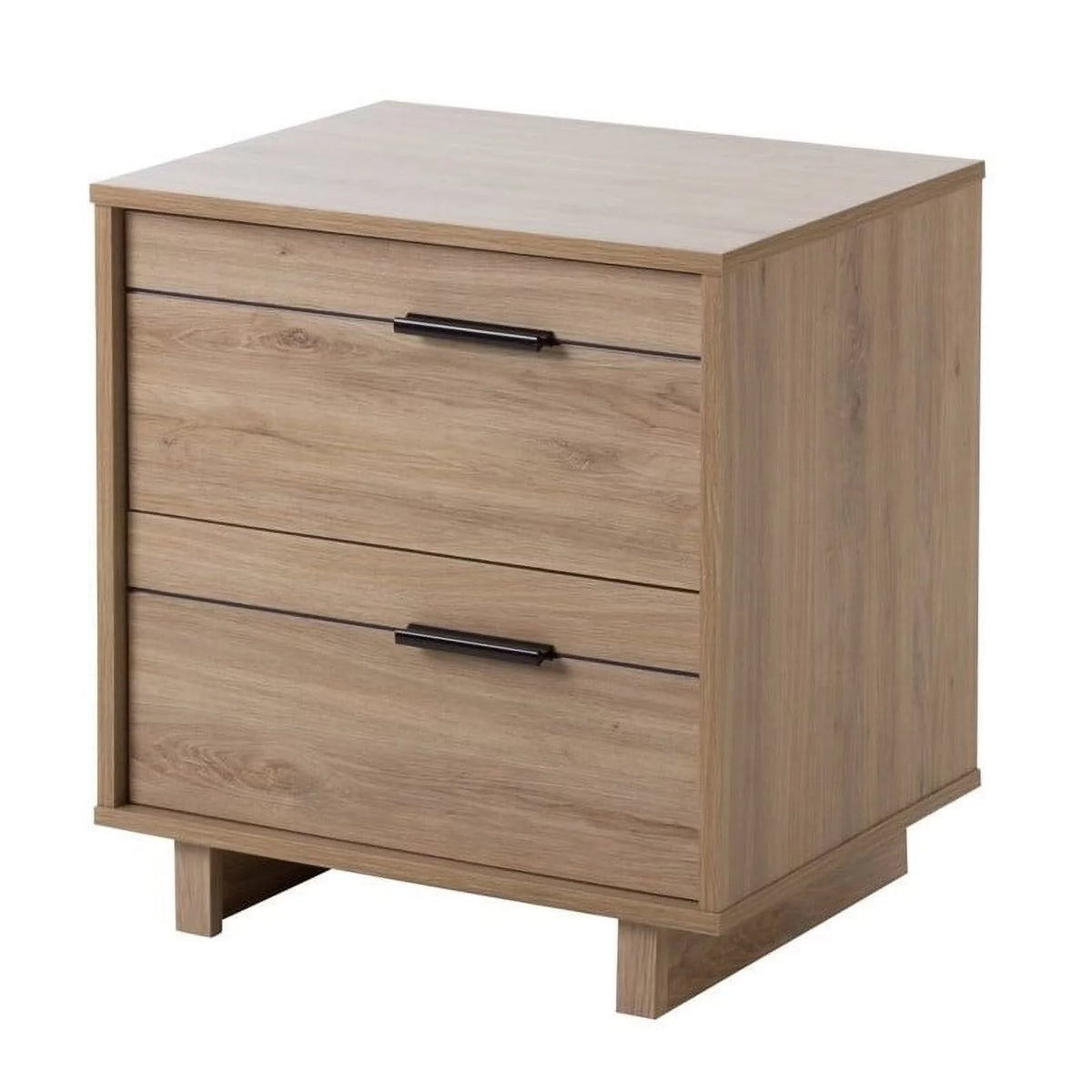 2 Piece 6 Drawer Dresser and 2 Drawer Nightstand Set Rustic Oak N295