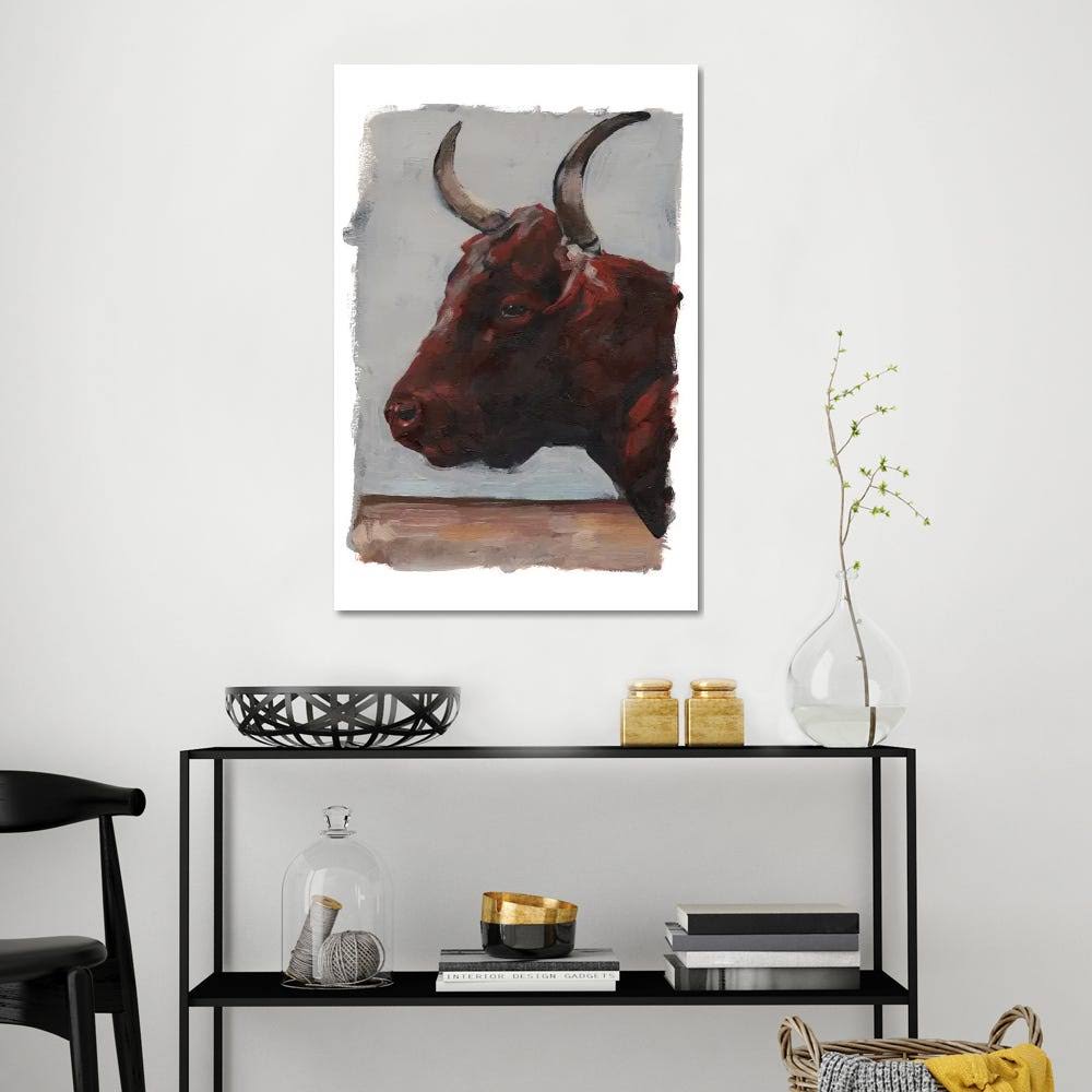 Cattle View I Print Canvas Art C2350
