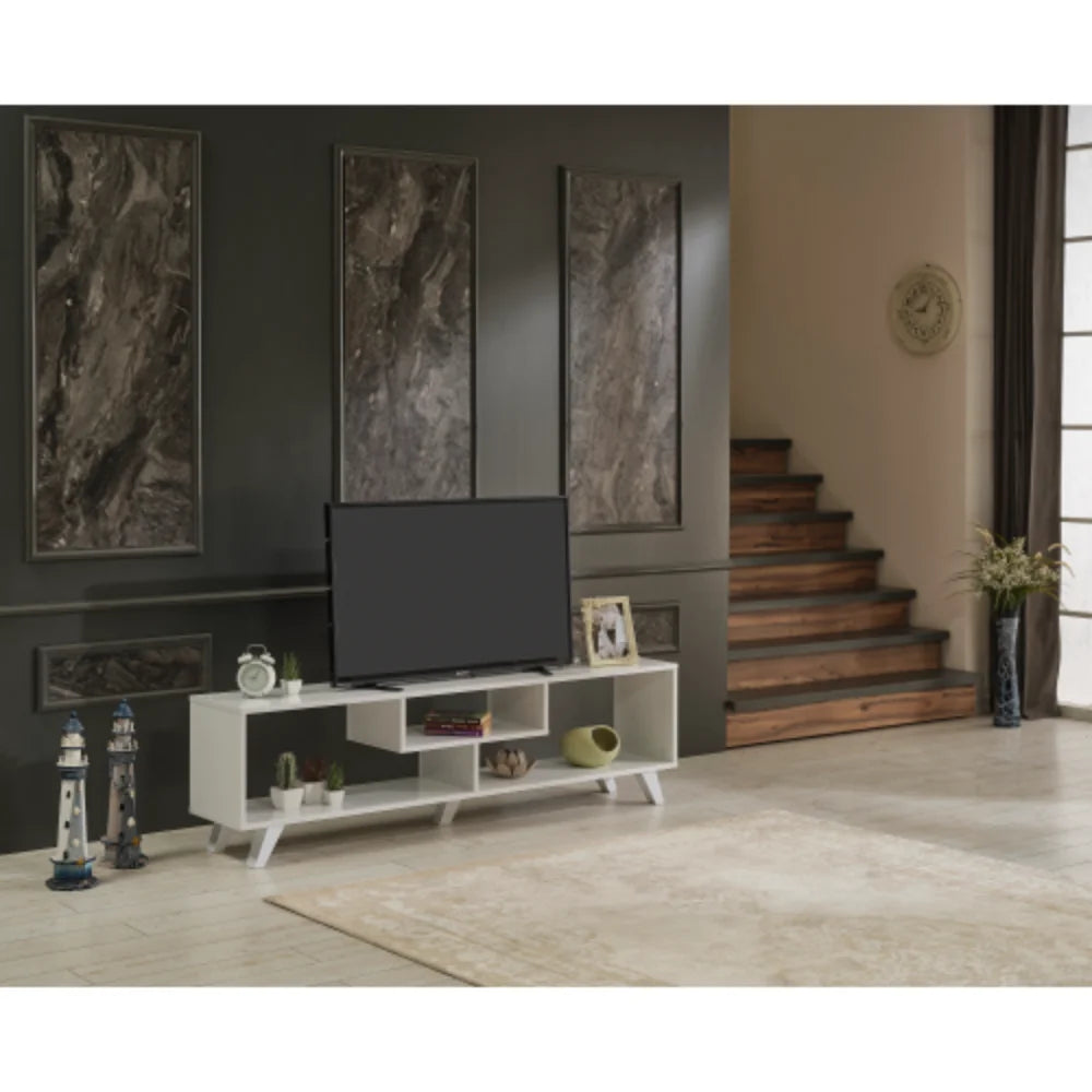 White 67 inch Tv Stand T3870