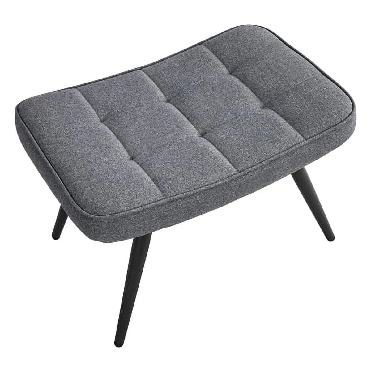 Gray Upholstered Accent Chair and Ottoman Set F9562