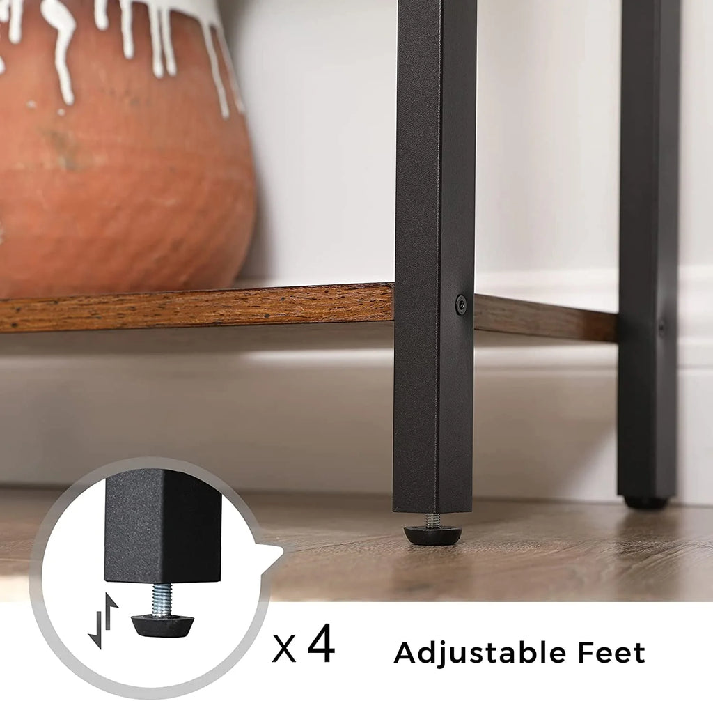 5 Shelf Rustic Brown and Black Bookshelf P739709