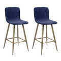 Dark Blue Gold Bar Stool D1014