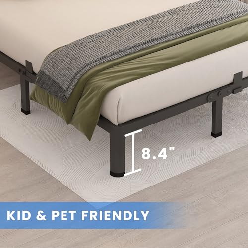 18 Inch Full Size Metal Platform Bed Frame with Under-Bed Storage G417