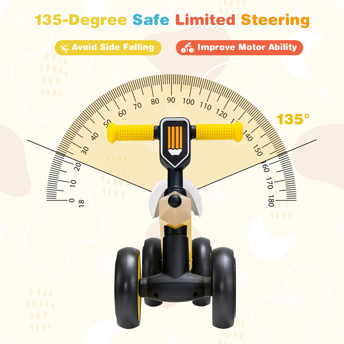 Yellow No Pedal Balance Bike U61281