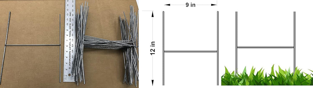 30 Pc White Blank Yard Signs with Metal Stakes E982929