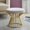 Pink Velvet Ottoman Footrest A3454