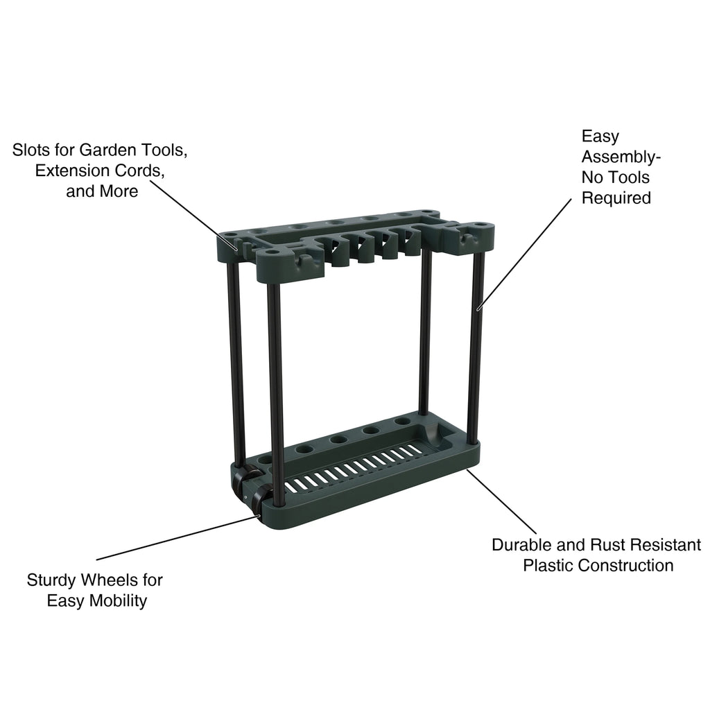 Portable Rolling Garden Tool Organizer with Wheels Y129648