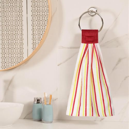 6 Pcs Check Striped Microfiber Towels U68506