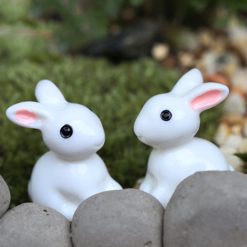 10 Pcs Rabbit Resin Miniature Statue R747