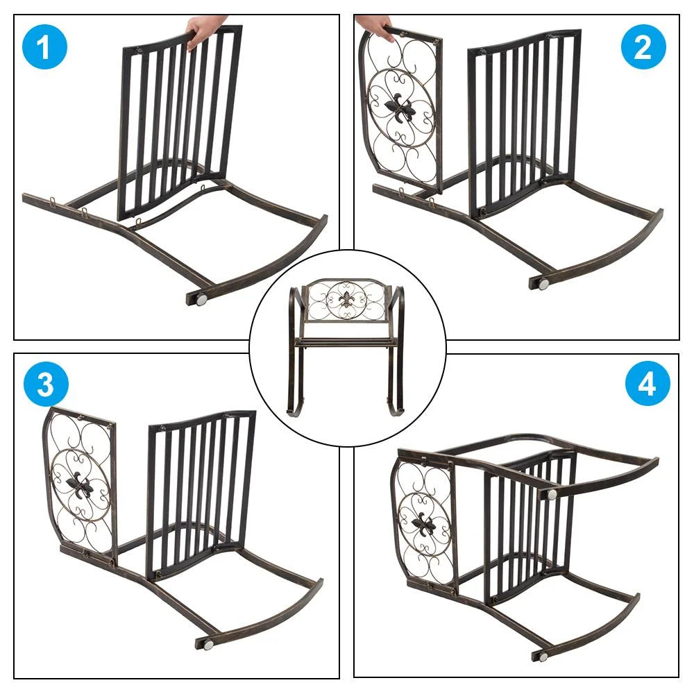 Metal Manual Rocking Chair R321975