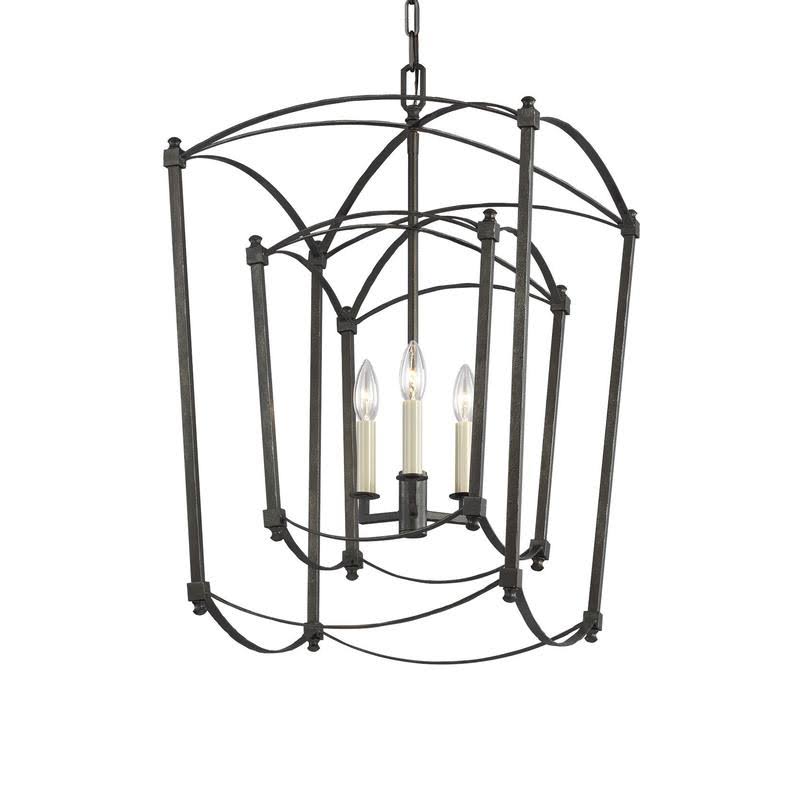 Polished Nickel 3 Light Lantern Q46990