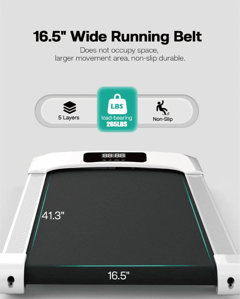 Black Portable Under Desk Treadmill with Remote Control I39116