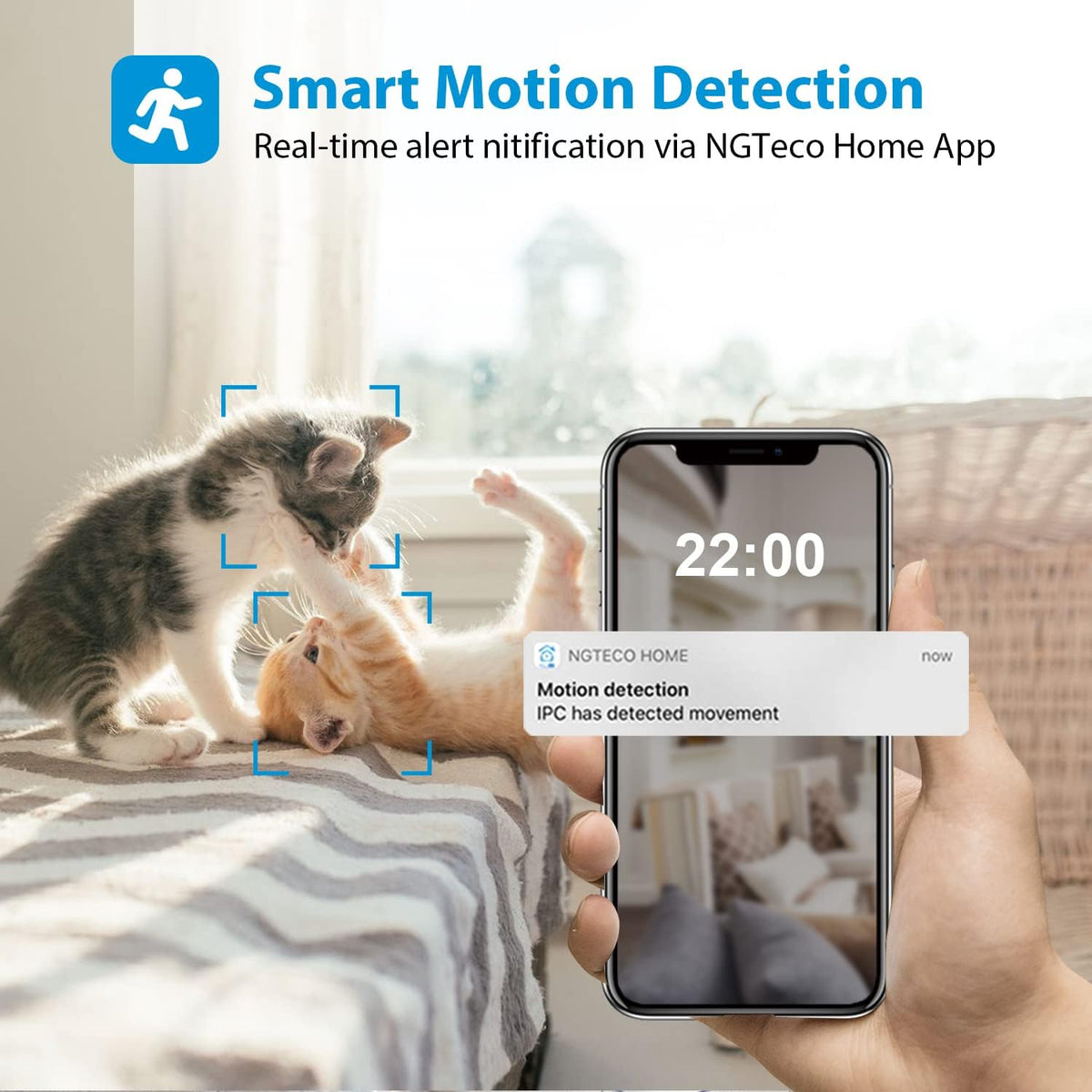 1080P WiFi Security Camera Indoor with Night Vision 2 Way Audio, Pack of 2 D47544
