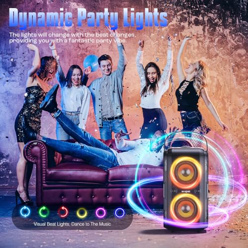 Portable Bluetooth Speaker Wireless Boom Box 180W Outdoor Speaker Y4670