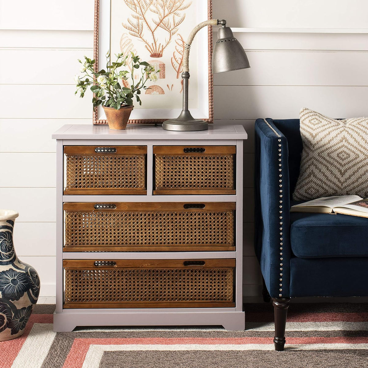 Grey 4-Drawer Storage Unit C209400