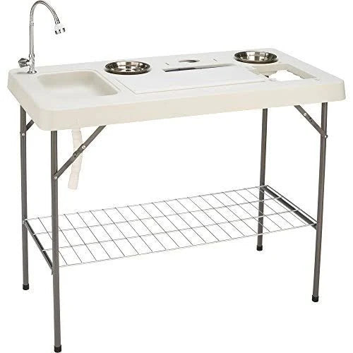 Deluxe Fish Cleaning Camp Table with Flexible Faucet I270