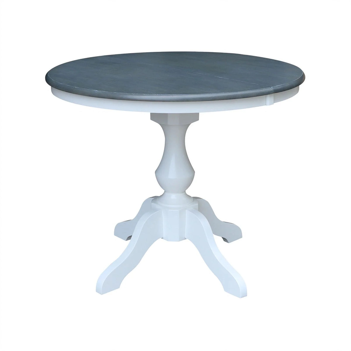 Round Wood Extension Dining Table with 4 Chairs X337
