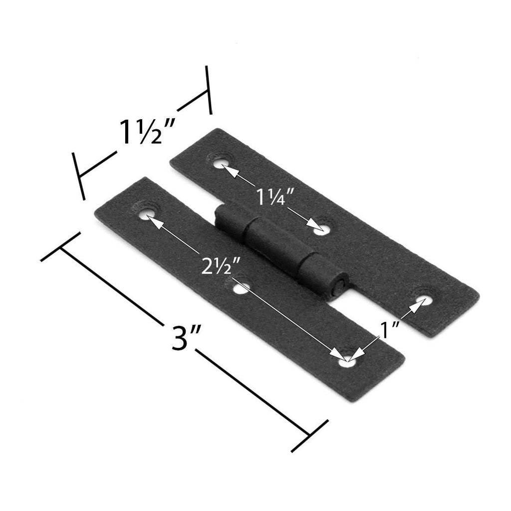 Black Wrought Iron Cabinet Door Hinge Pack of 25 Z877098