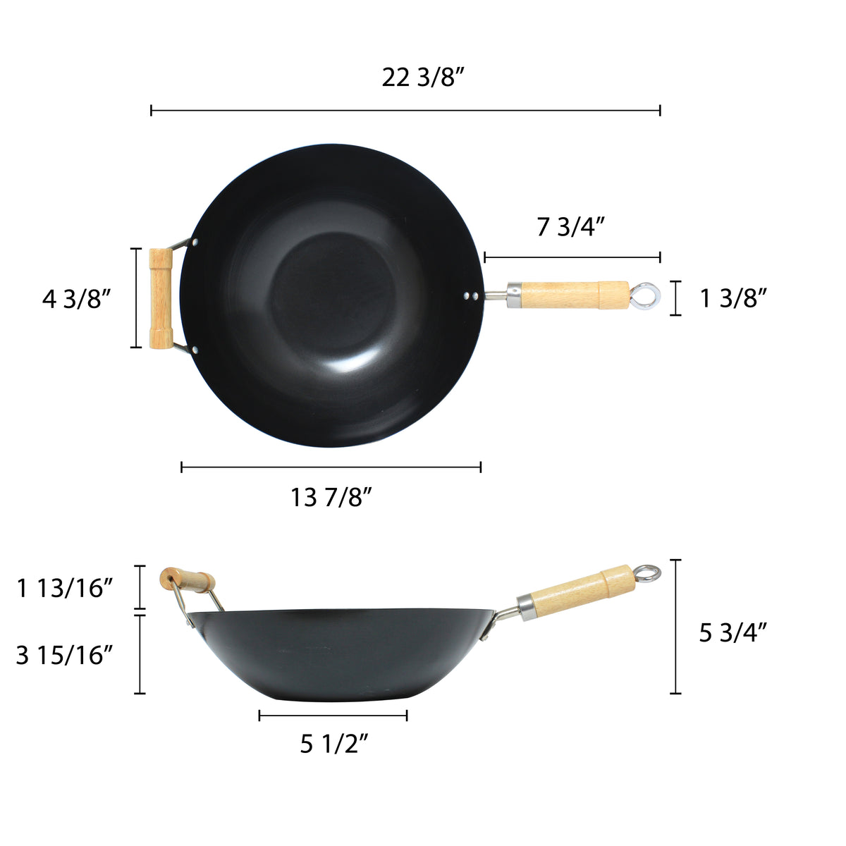 14" Wood Handle Pan O95958