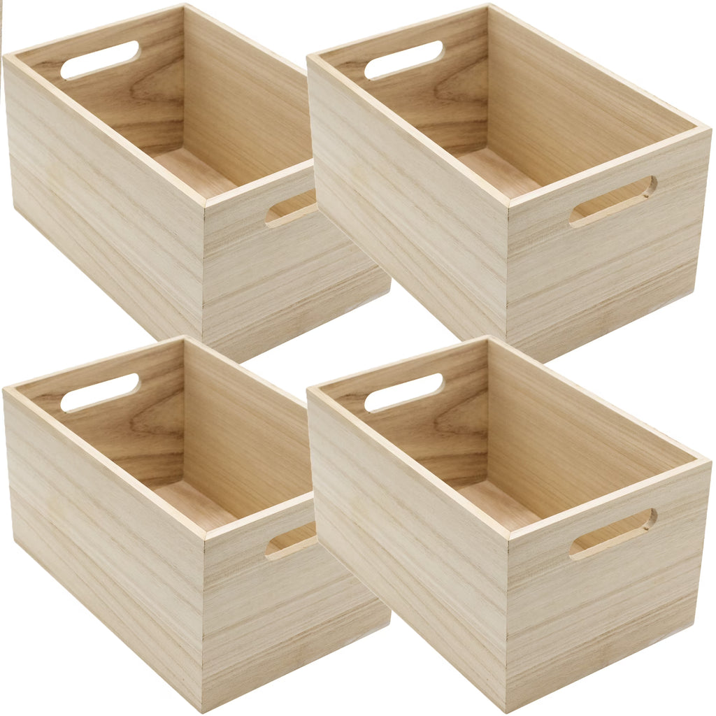 Unfinished Wood Crates 4-Pack I49681