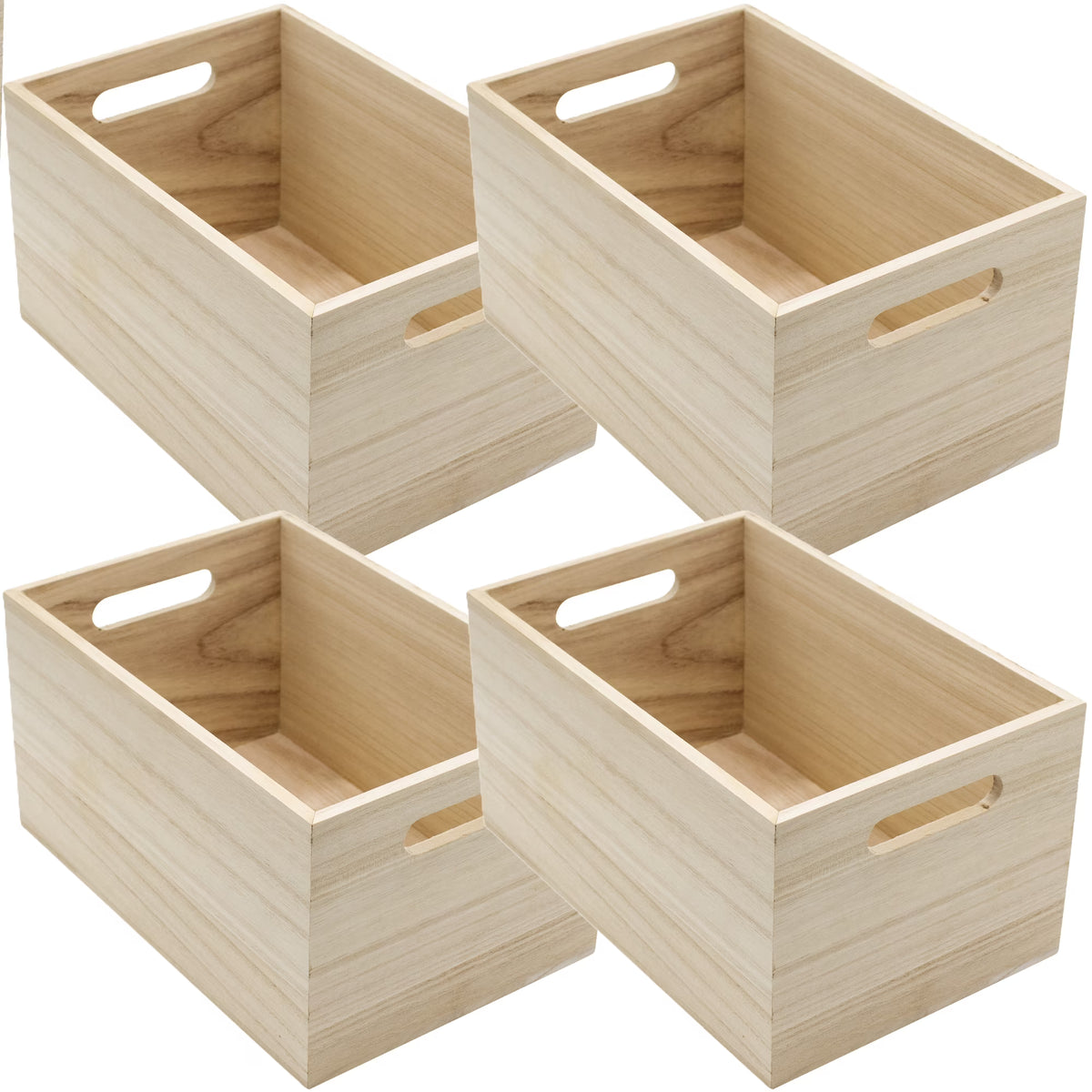 Unfinished Wood Crates 4-Pack I49681