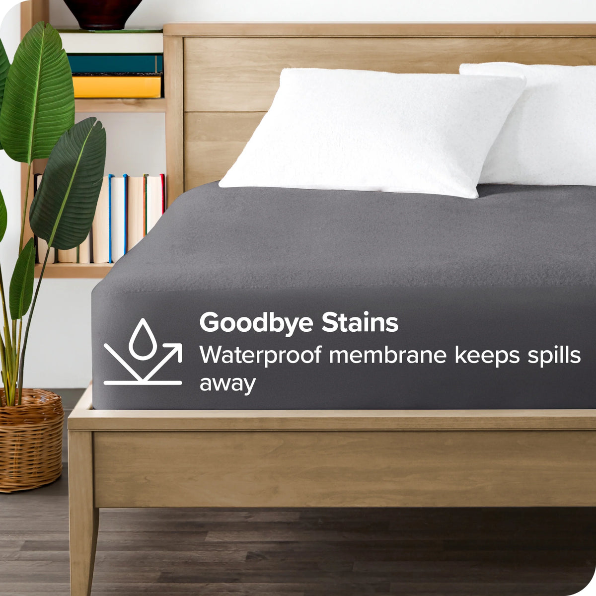 Twin XL Gray Waterproof Mattress Protector U199818