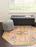 Yellow Octagon Rug K120224