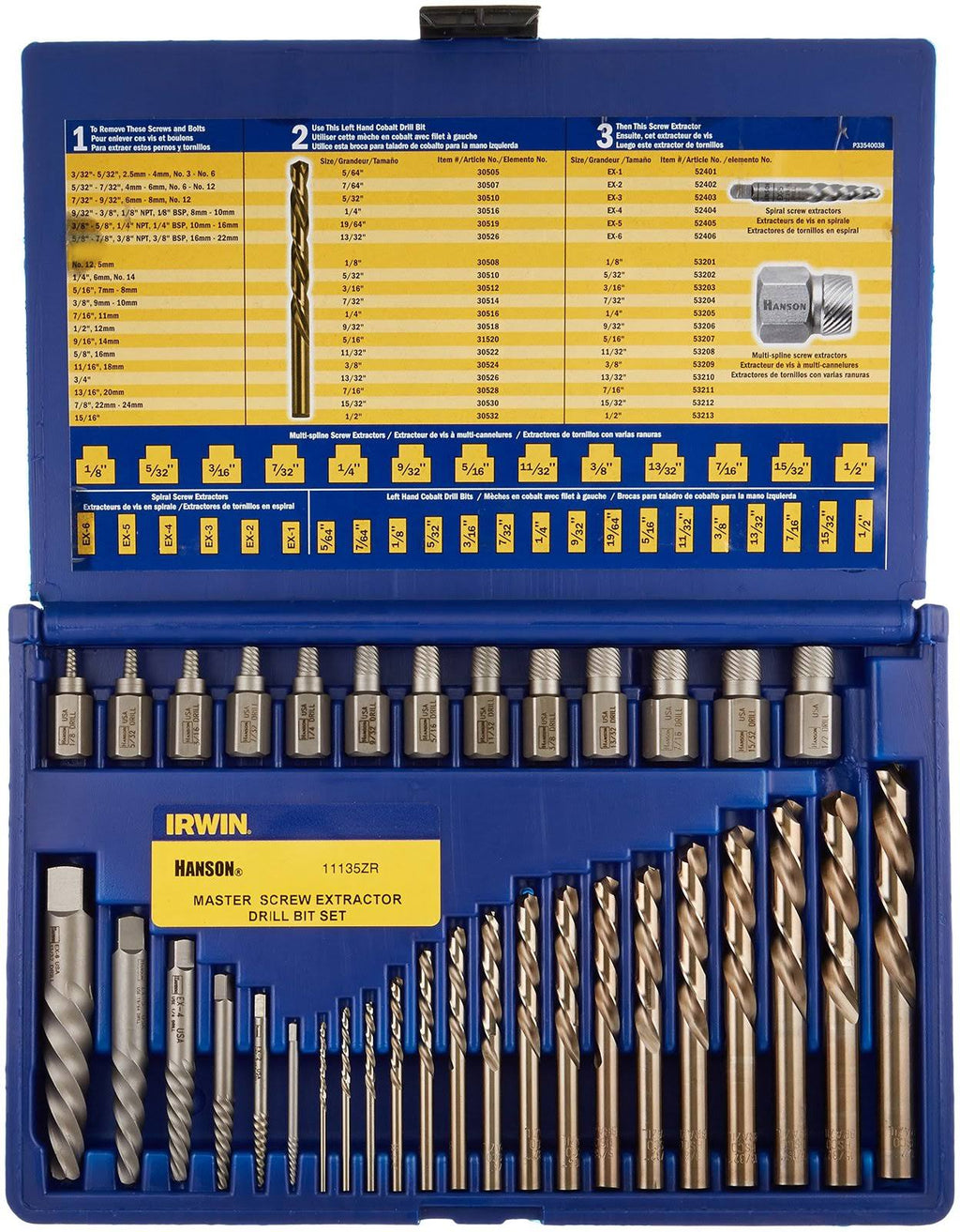 35-Piece Screw Extractor Drill Bit Set V171