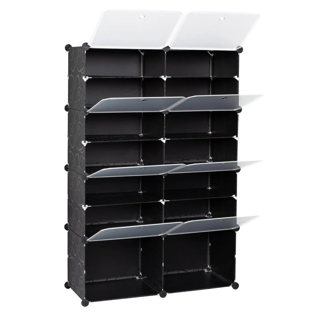 Portable Black Shoe Storage Organizer Tower D581943