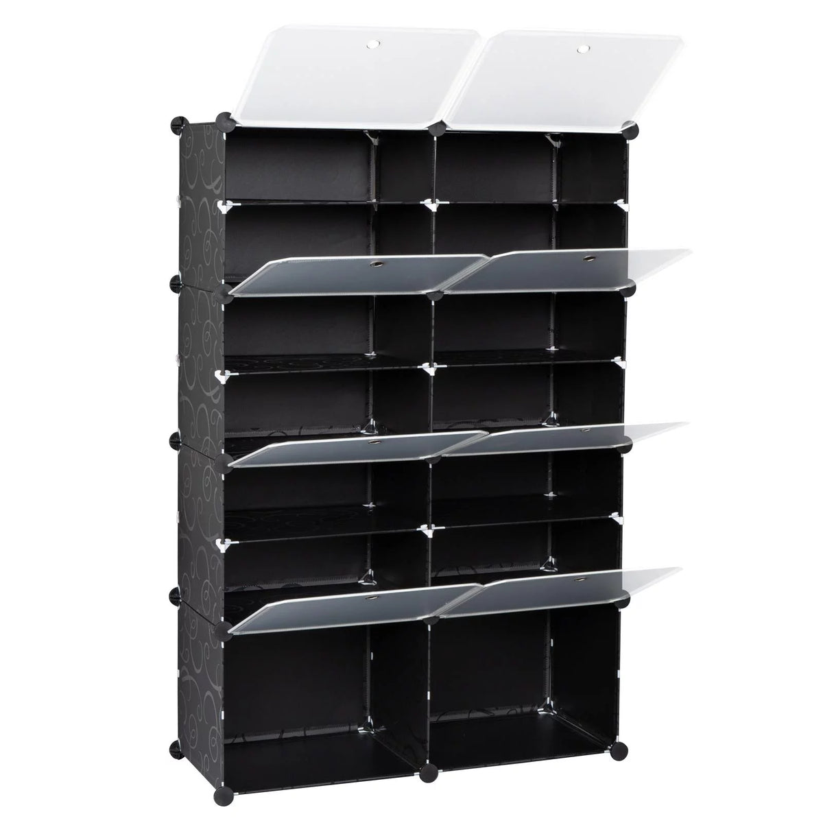 Portable Black Shoe Storage Organizer Tower D581943