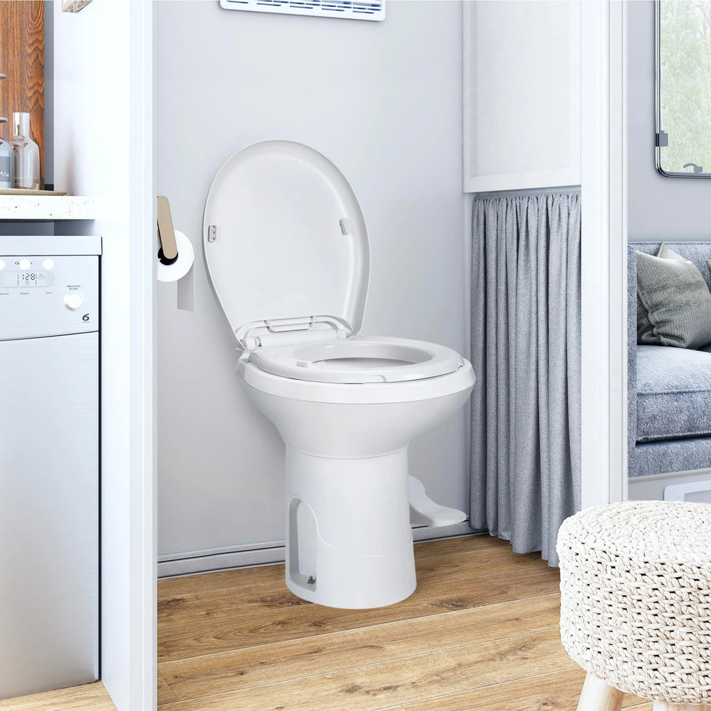 6.6 Gallon Gravity Flush RV Toilet with Hand Sprayer H6025