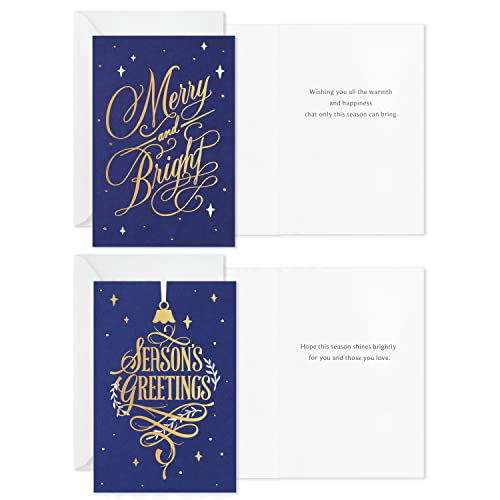 Boxed Christmas Cards Assortment, 6 Designs, 72 Cards with Envelopes A8341