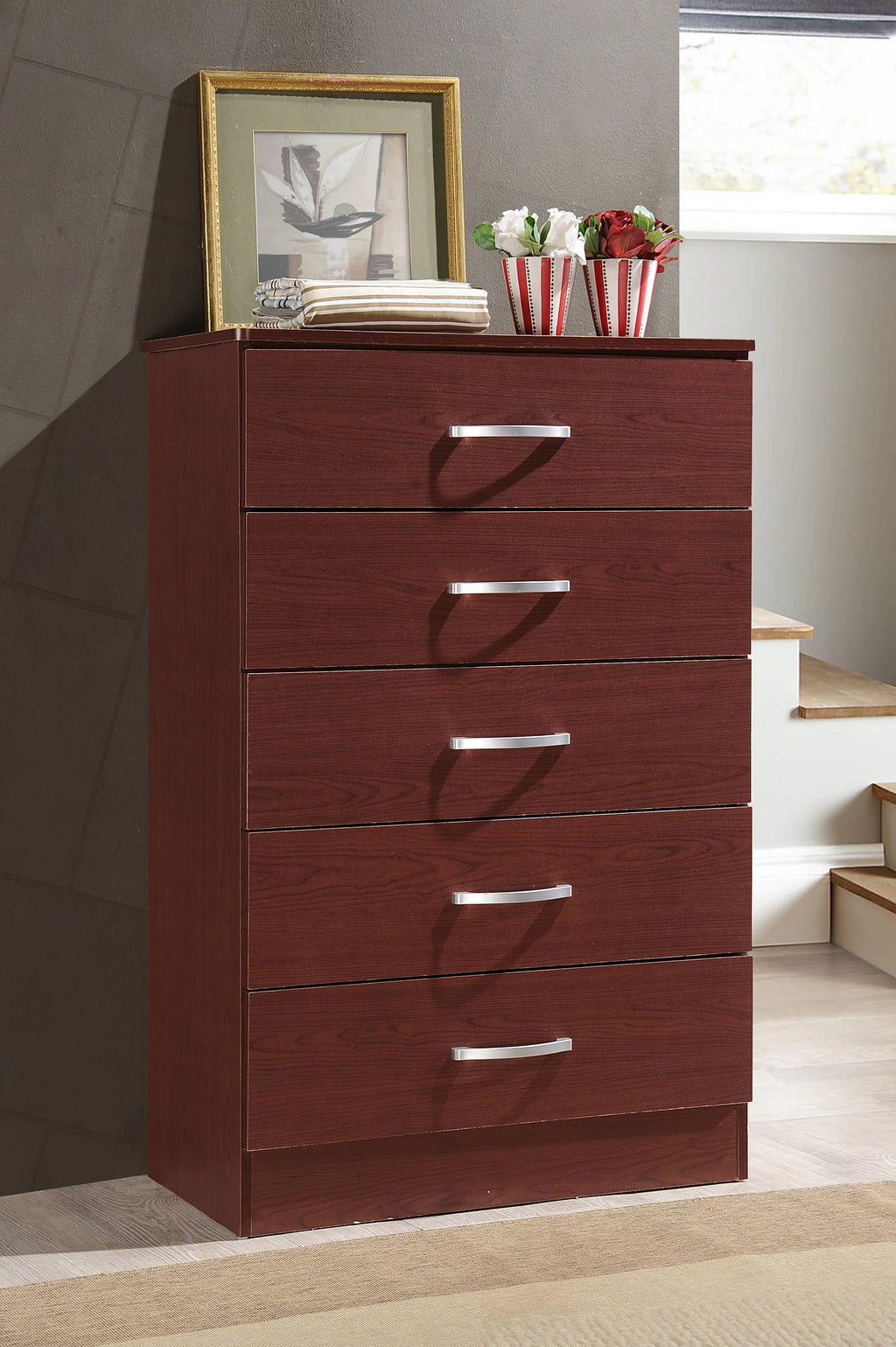 5 Drawer Wood Chest K57837