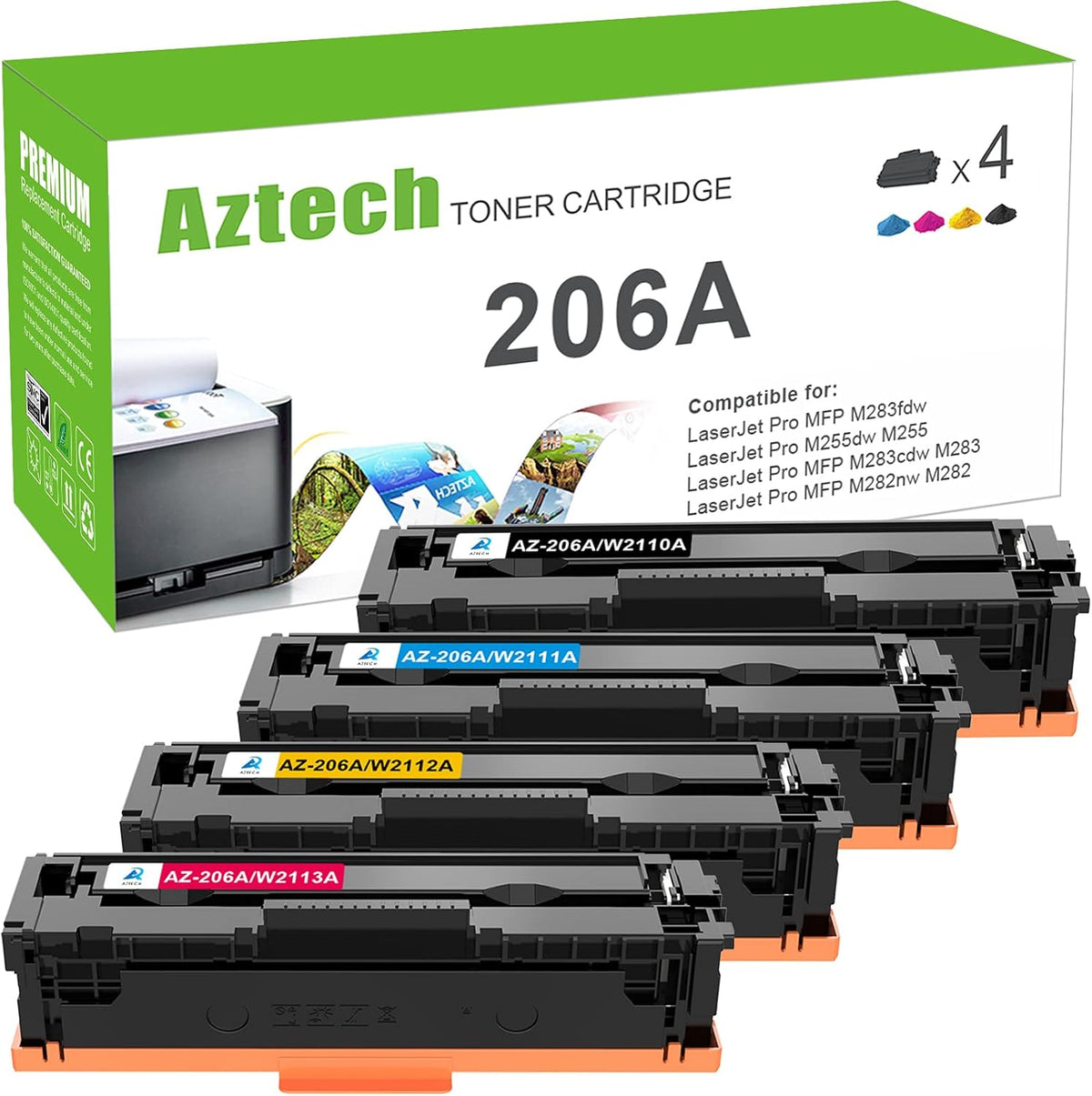 Toner Cartridge 4-Pack Black Cyan Yellow Magenta K939916