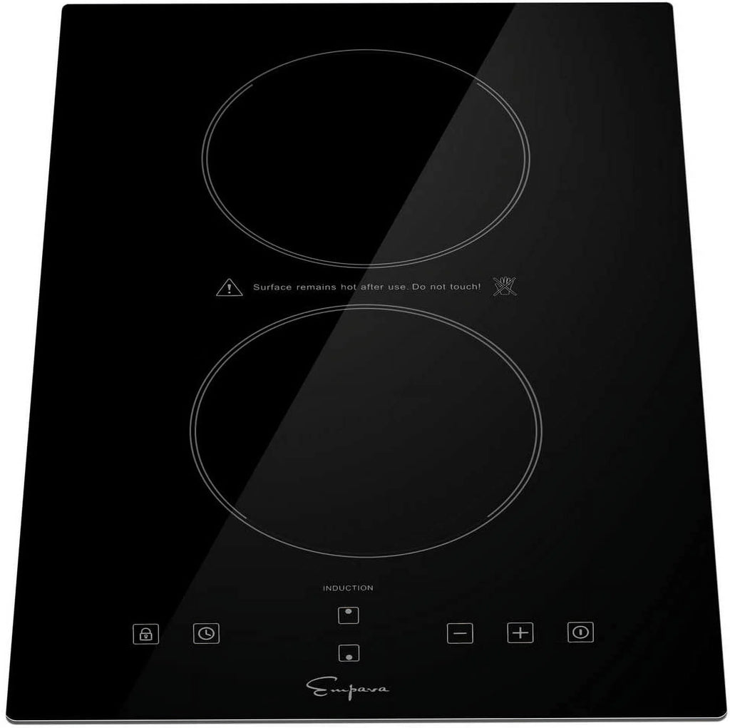 Electric Induction Cooktop with 2 Burners Black 12 Inch M74931