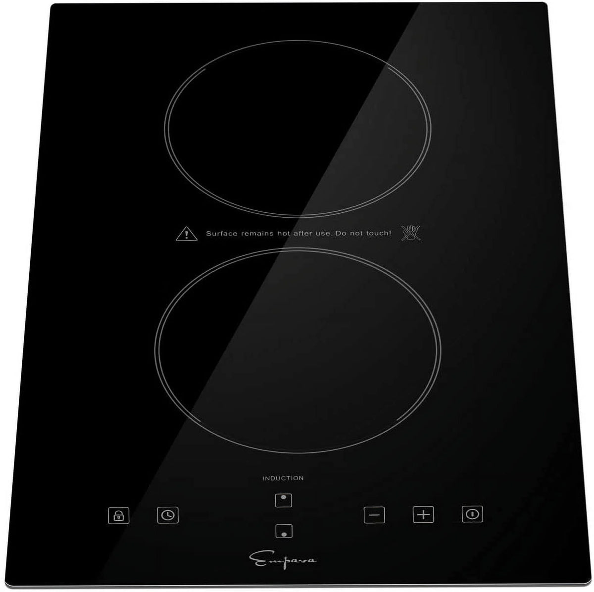 Electric Induction Cooktop with 2 Burners Black 12 Inch M74931