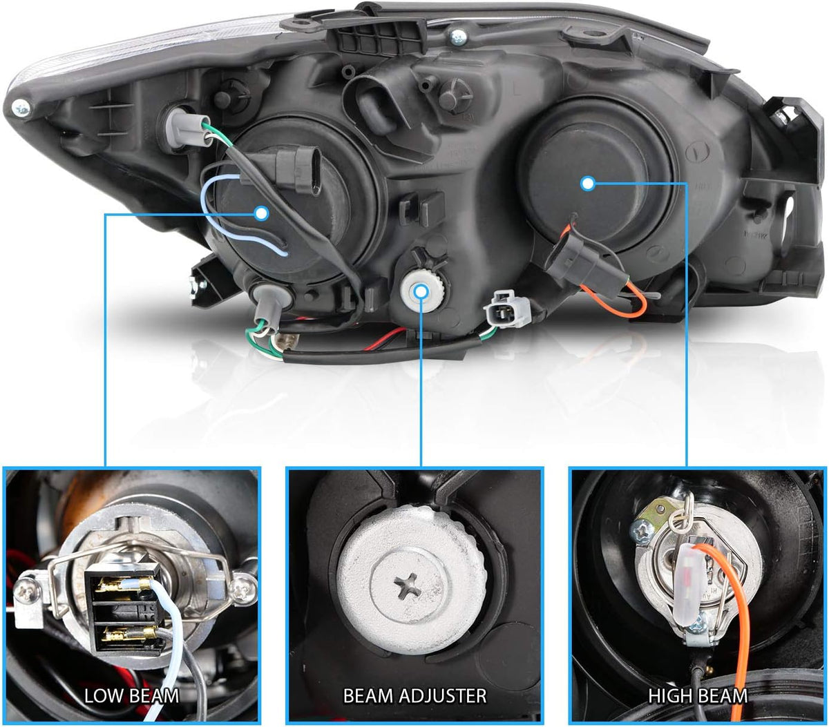Chrome Projector Headlights LED Halo for Scion Tc E800
