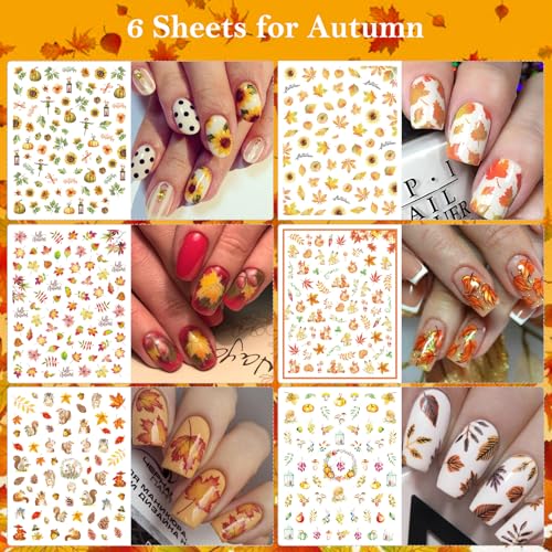 All Holiday Nail Stickers, 30 Sheets Self-Adhesive Nail Art Decals U7663