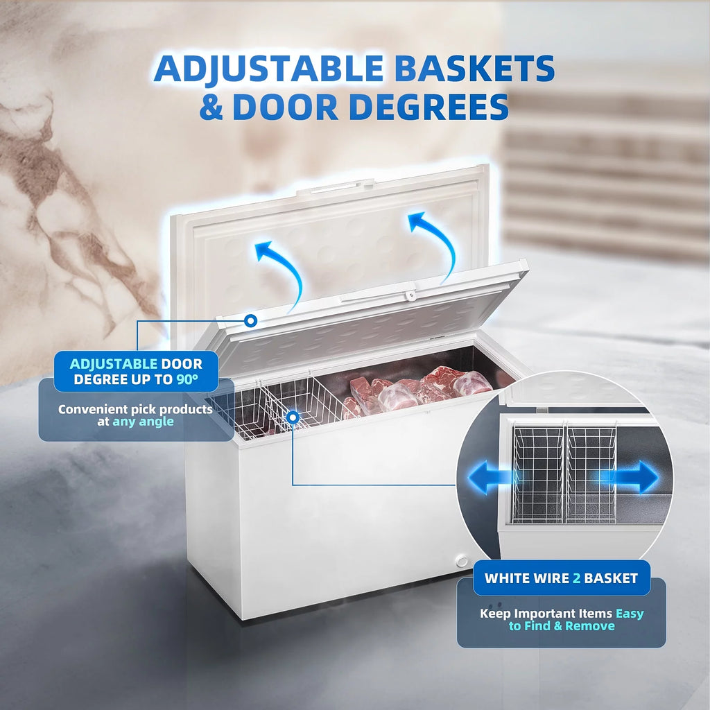10 Cu.Ft. White Chest Freezer with Removable Basket E306287